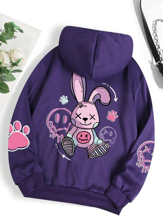 BUZO CON CAPOTA DAMA TRIPLE ESTAMPADO