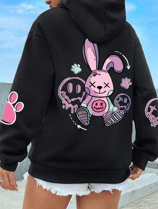 BUZO CON CAPOTA DAMA TRIPLE ESTAMPADO