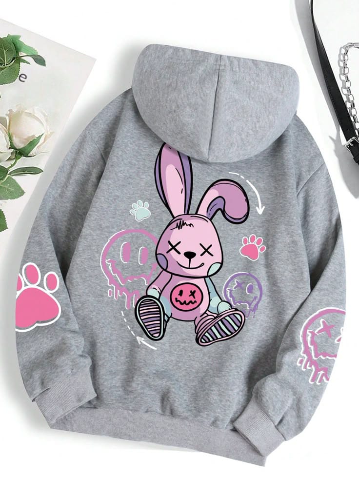 BUZO CON CAPOTA DAMA TRIPLE ESTAMPADO