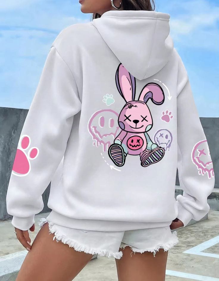 BUZO CON CAPOTA DAMA TRIPLE ESTAMPADO