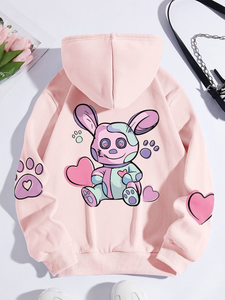 BUZO CON CAPOTA DAMA TRIPLE ESTAMPADO